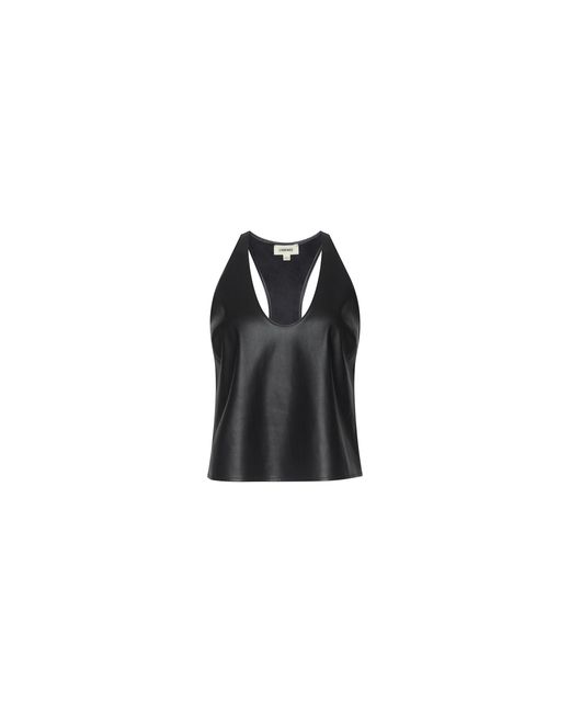 L'Agence Black Tullia Scoopneck Tank Top