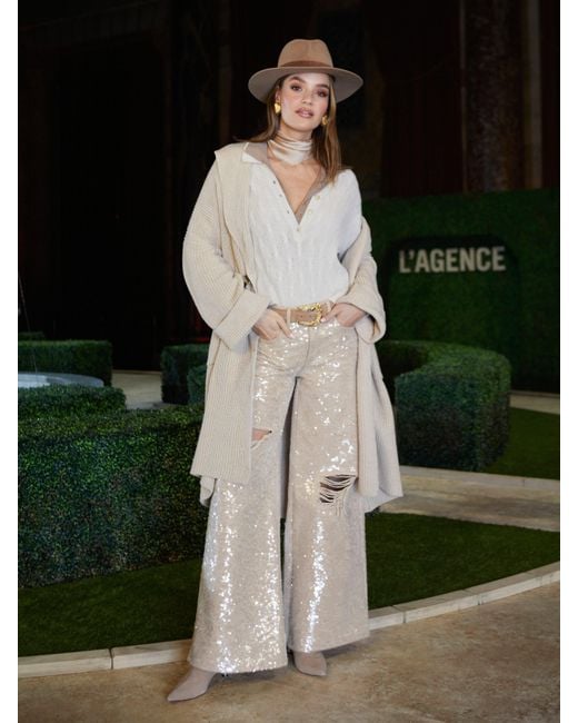 L'Agence Natural 'Agence Airy Cable Knit Sweater