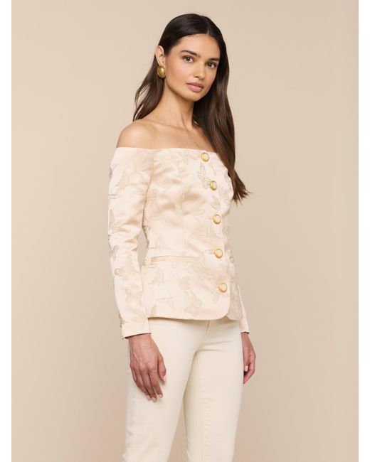 L'Agence Natural Alice Blazer Top