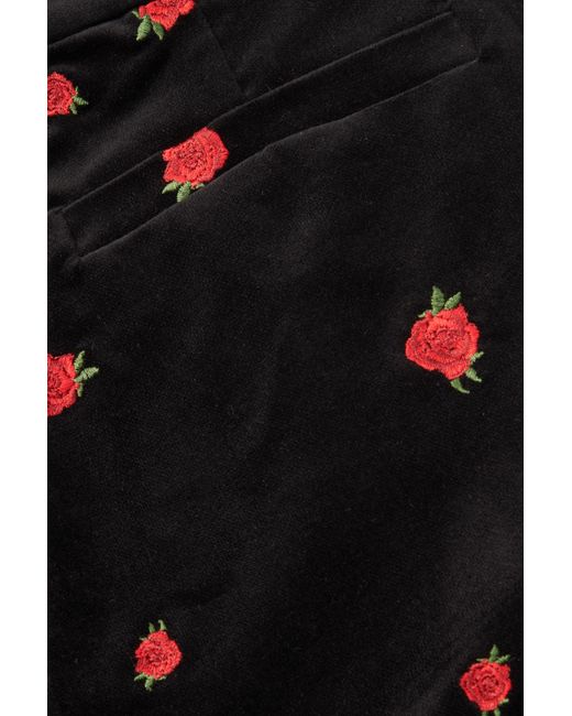 L'Agence Black Livvy Velvet Trouser