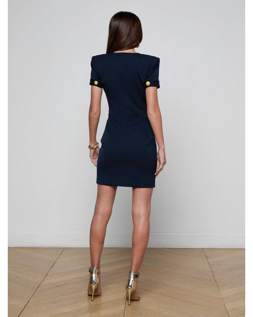 Robe Courte Cori, Bleu Nuit L'Agence en coloris Blue