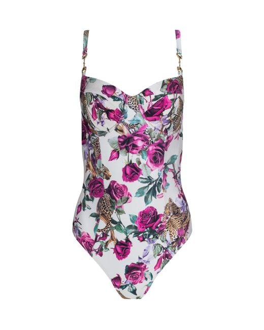 L'Agence Multicolor Amie Bandeau One-Piece Swimsuit