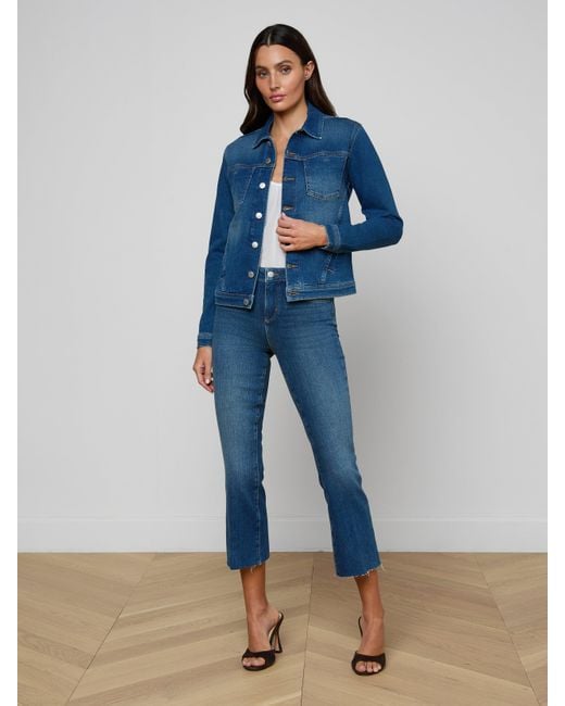 L'Agence Blue Celine Jean Jacket