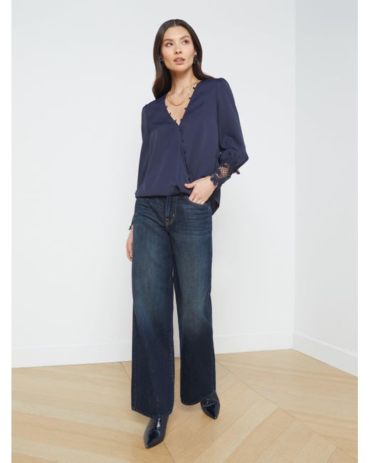 L'Agence Arti Blouse in Blue Lyst