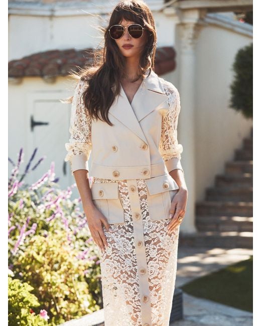 L'Agence Natural Novelle Lace Trench
