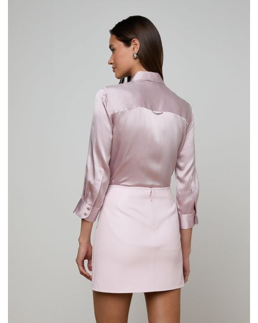 Chemisier En Soie Dani, Lilas Glacé L'Agence en coloris Pink