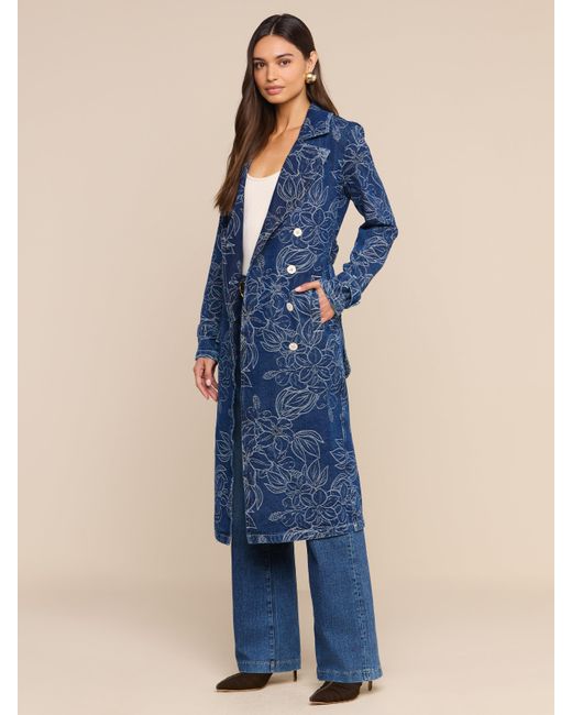 L'Agence Blue Bradley Trench Coat