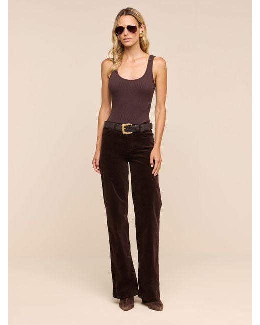 L'Agence Multicolor Scottie Velvet Wide-Leg Jean
