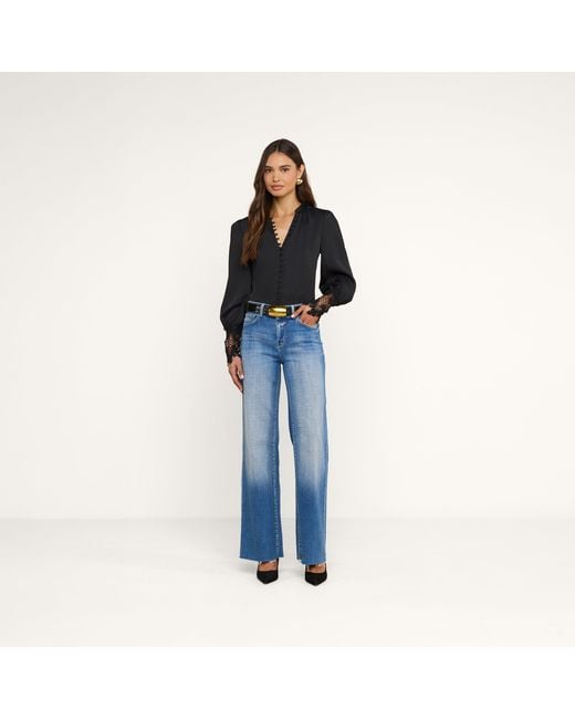 L'Agence Blue Ava Blouse