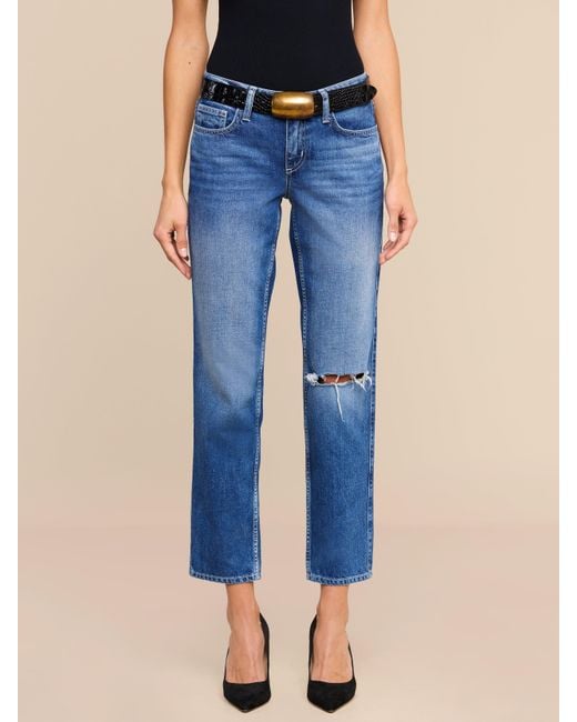 L'Agence Blue Nevia Slouchy Straight-Leg Jean