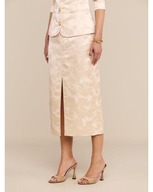 L'Agence Natural Madonna Midi Skirt