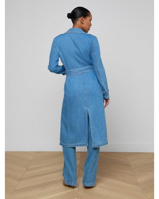 L'Agence Blue Bradley Trench Coat