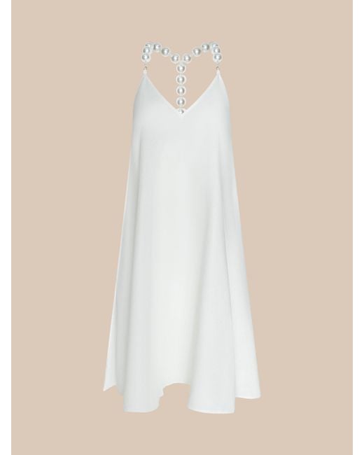 L'Agence Natural Amora Pearl Strap Dress