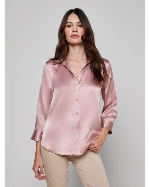 Chemisier En Soie Dani, Rose Pâle L'Agence en coloris Brown