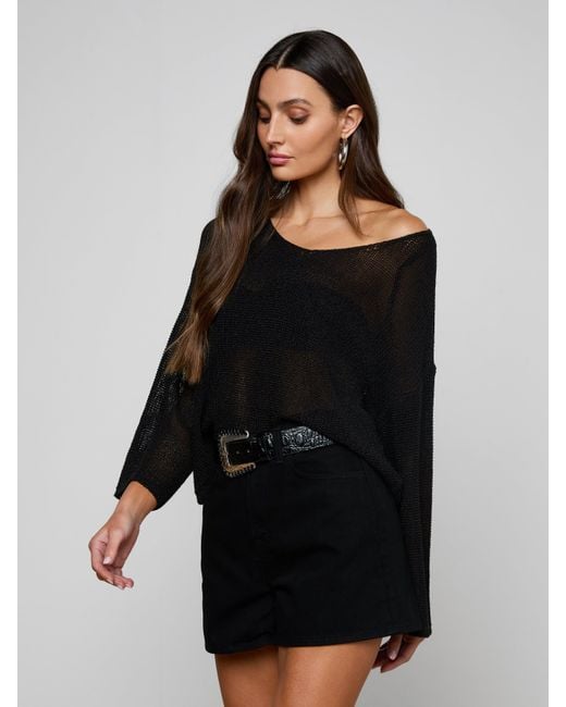 L'Agence Black Ethan Knit Pullover