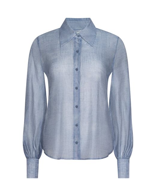 L'Agence Blue Jayleen Blouse Top