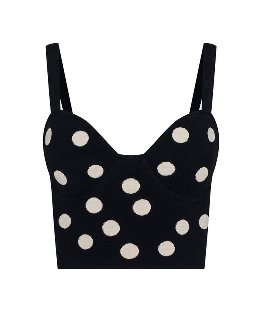 L'Agence Black Tula Knit Bra Top
