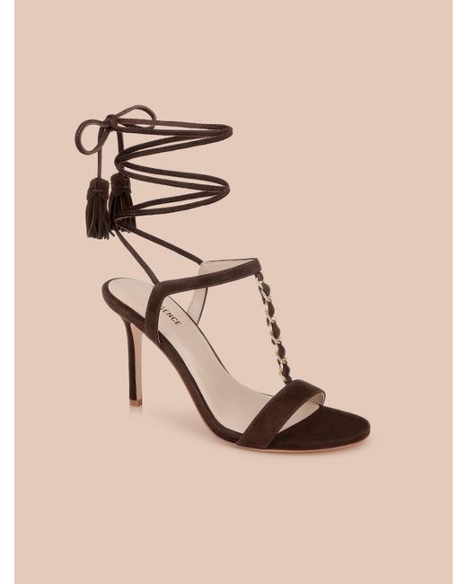 L'Agence Natural Bond Suede Sandal