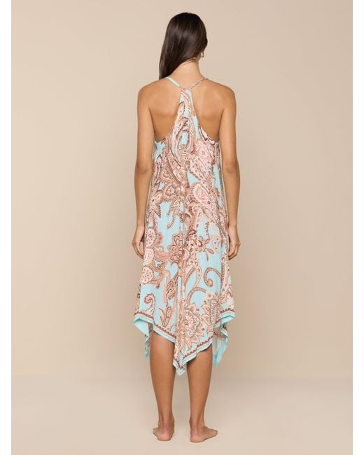 Robe De Plage Elise, Bleu Glacé À Imprimé Cachemire Marron L'Agence en coloris Natural