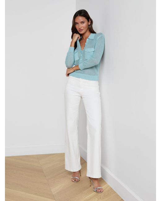 L'Agence Blue Carine Top