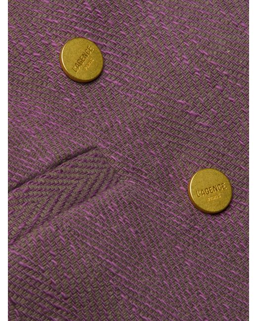L'Agence Purple Kyomi Double-Breasted Blazer