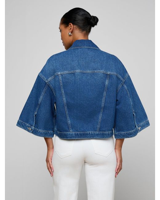 L'Agence Blue Silas Cape Jacket