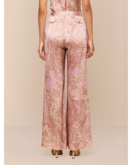 L'Agence Natural Pilar Silk Wide-Leg Pants