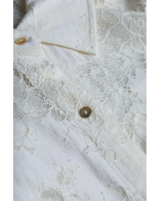 L'Agence White Jenica Lace Blouse Top