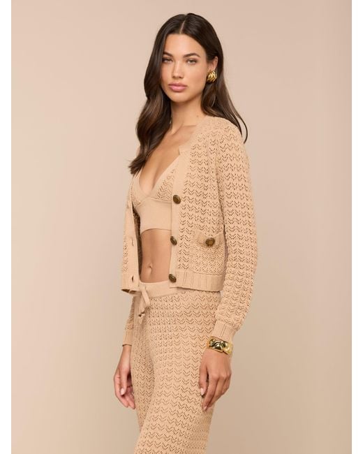 L'Agence Natural Orla Pointelle Knit Cardigan