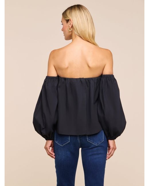 L'Agence Black Sarai Off-The-Shoulder Top