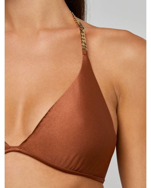 L'Agence Brown Annabelle Triangle Bikini Top