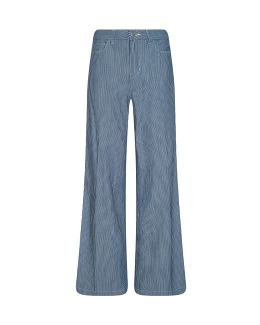 L'Agence Blue Amara Wide-Leg Pants