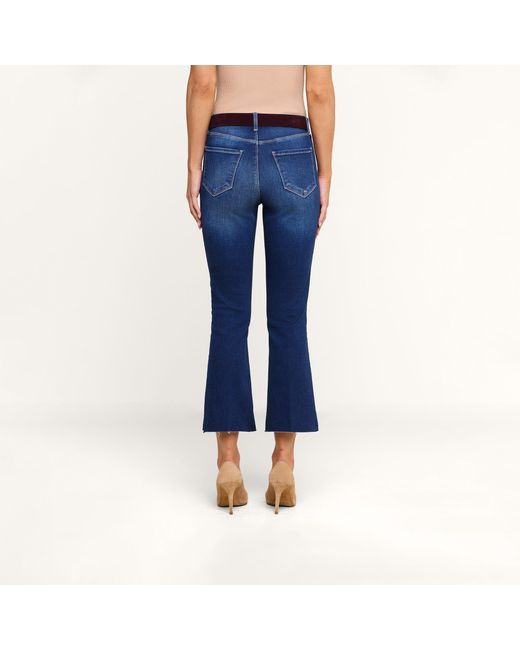 L'Agence Blue Kendra Cropped Flare Jean