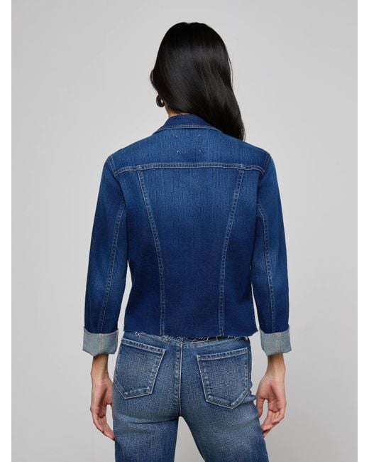 L'Agence Blue Janelle Jean Jacket