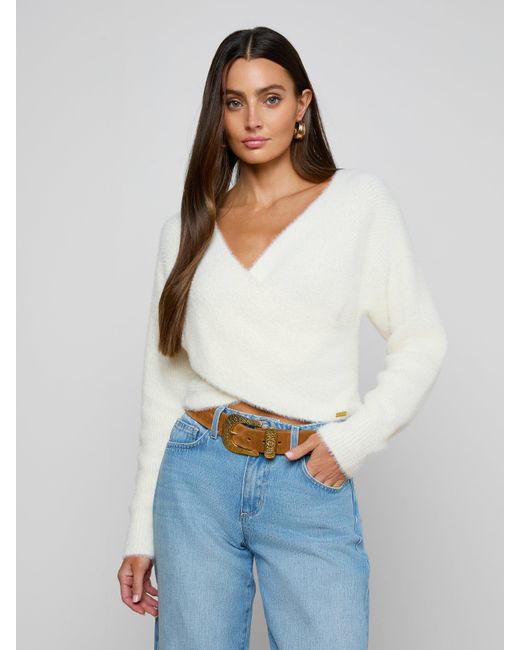 L'Agence White 'Agence Antonella Crossover Sweater