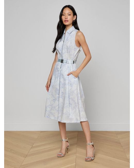 L'Agence White Kylo Shirt Dress
