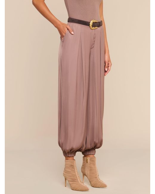 L'Agence Brown Palmer Satin Pants