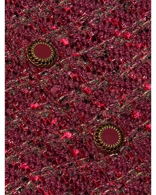 L'Agence Red Cove Cropped Tweed Jacket