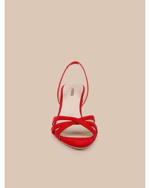 L'Agence Red Colwill Slingback Sandal