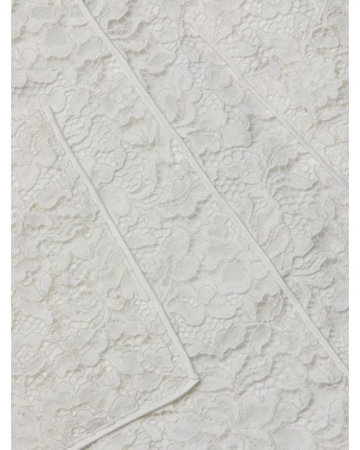 L'Agence White Riven Lace Mini Skirt