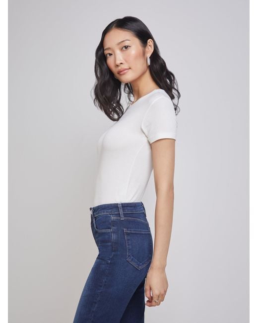 L'Agence White Ressi Fitted Tee