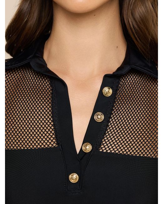 L'Agence Black Anastasia Swim Top