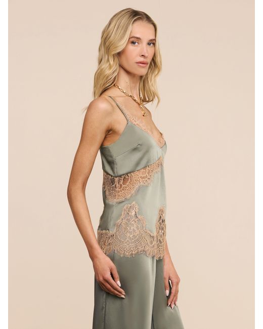 L'Agence Natural Mitsu Satin Lace Camisole