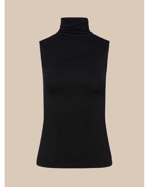 L'Agence Blue Ceci Sleeveless Turtleneck