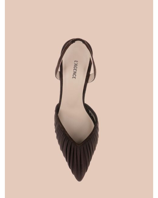 L'Agence Natural Bowery Mesh Slingback Pump