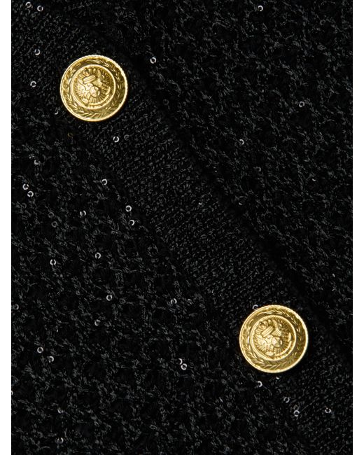 L'Agence Blue Blanca Sequin Cardigan