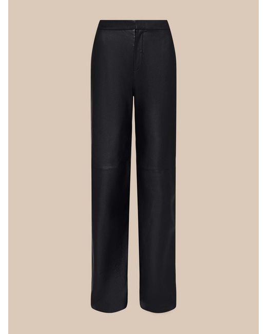 L'Agence Blue Livvy Leather Trouser