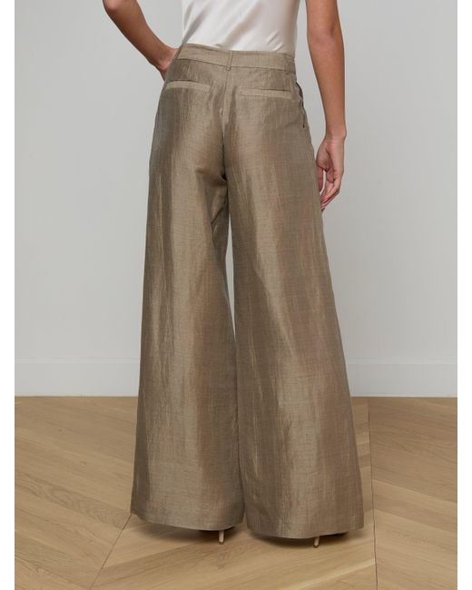 L'Agence Natural Allanah Linen-Blend Trouser