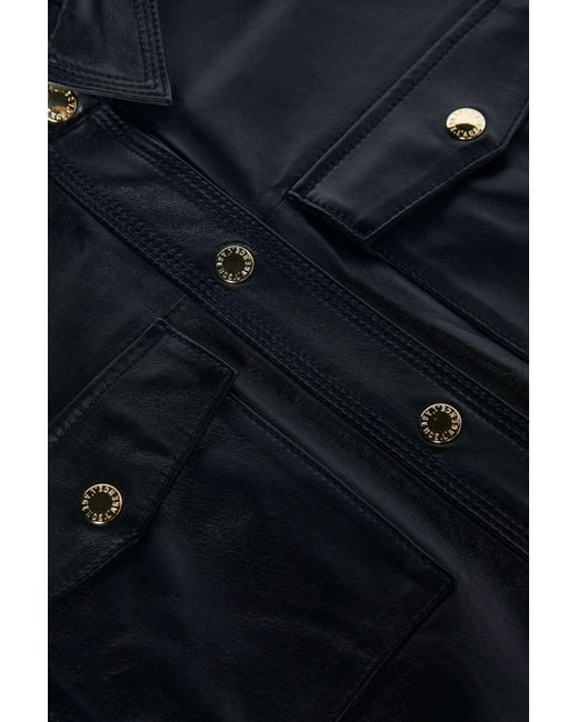 L'Agence Black 'Agence Avina Leather Shirt