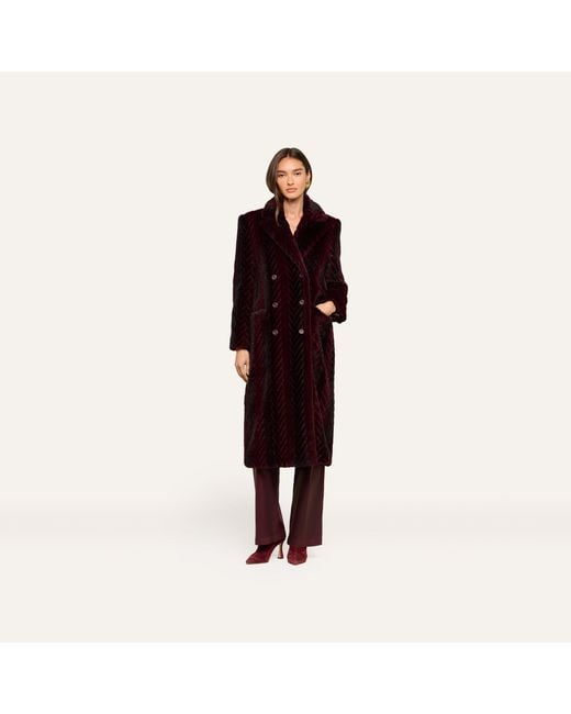 L'Agence Purple Icelyn Faux Fur Coat